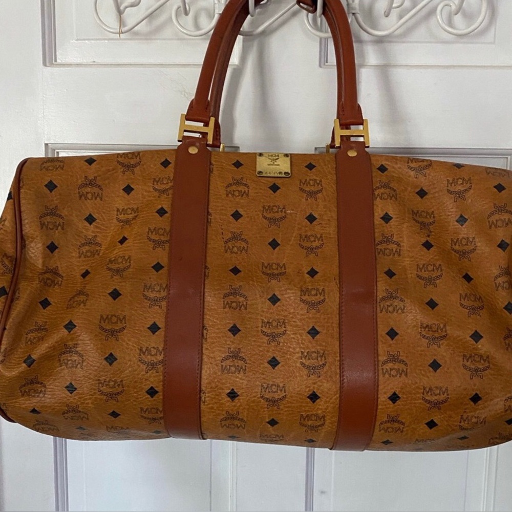 MCM COGNAC DUFFLE LEATHER UNISEX